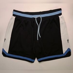 Iron Willed Training Shorts Men’s Large Blue Black White Athletic Dagger